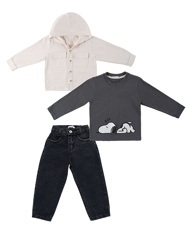 سه تیکه پسرانه مدل اسنوپی خوابالو 1