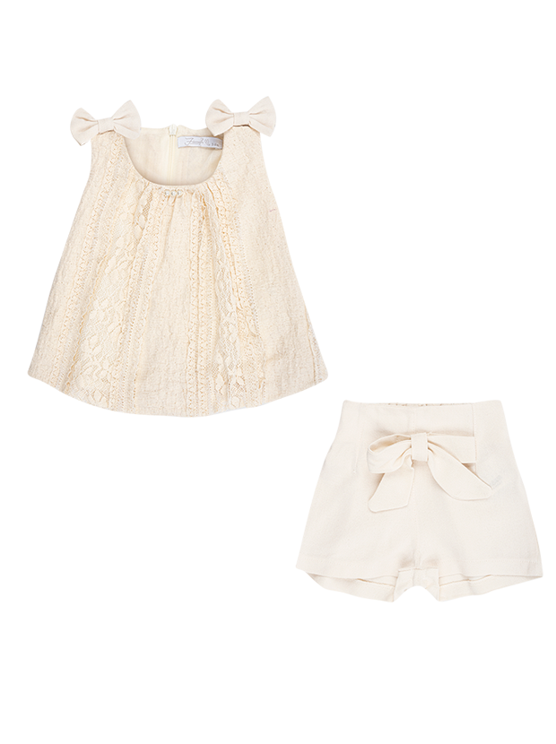 تاپ و شلوارک  دخترانه مدل پاپیون دلبر 1