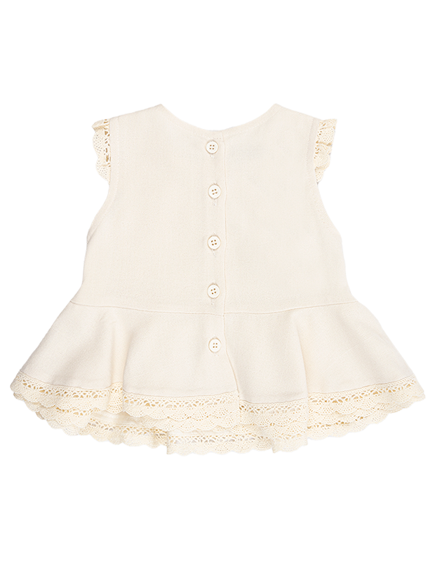 پیراهن و شورت  دخترانه مدل کرم لیلیانا 3