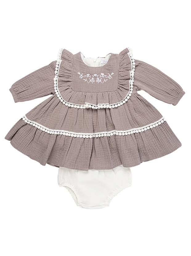 پیراهن دخترانه مدل خاکی نیکسا 1