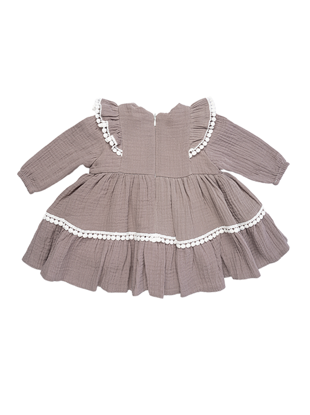 پیراهن دخترانه مدل خاکی نیکسا 4