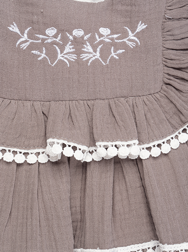 پیراهن دخترانه مدل خاکی نیکسا 7