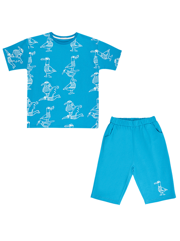 تیشرت و شلوارک پسرانه مدل اقای مرغابی 1