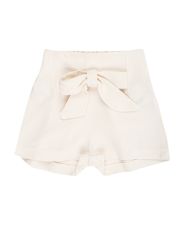 تاپ و شلوارک دخترانه مدل کرم پاپیون دلبر2 4