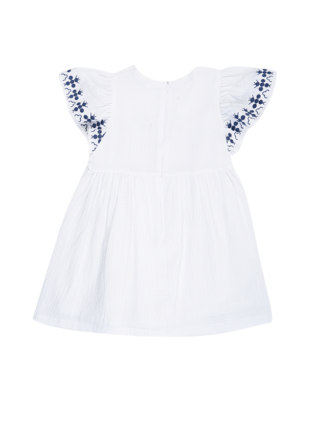 پیراهن دخترانه مدل سفید قلبی 2