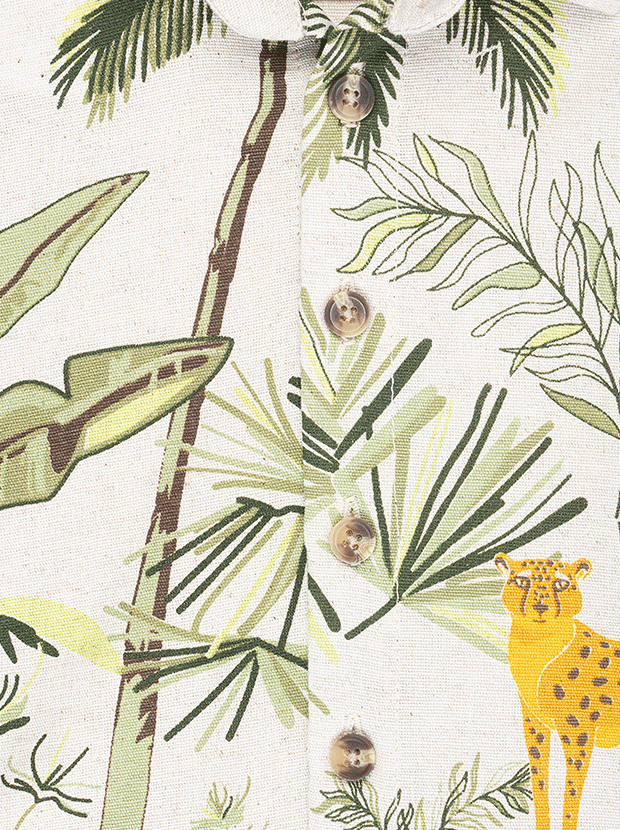 تیشرت و شلوارک پسرانه مدل دنیای سبز ببر 6