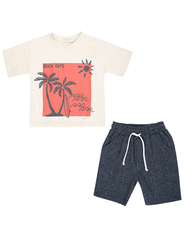 تیشرت و شلوارک پسرانه مدل beach days 1