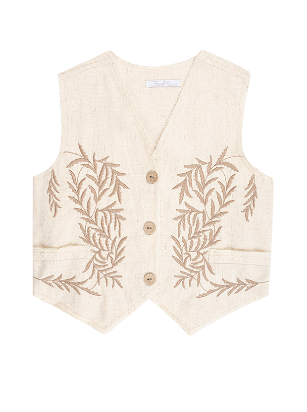 سه تیکه پسرانه نخی مدل جلیقه سنتی 3 2