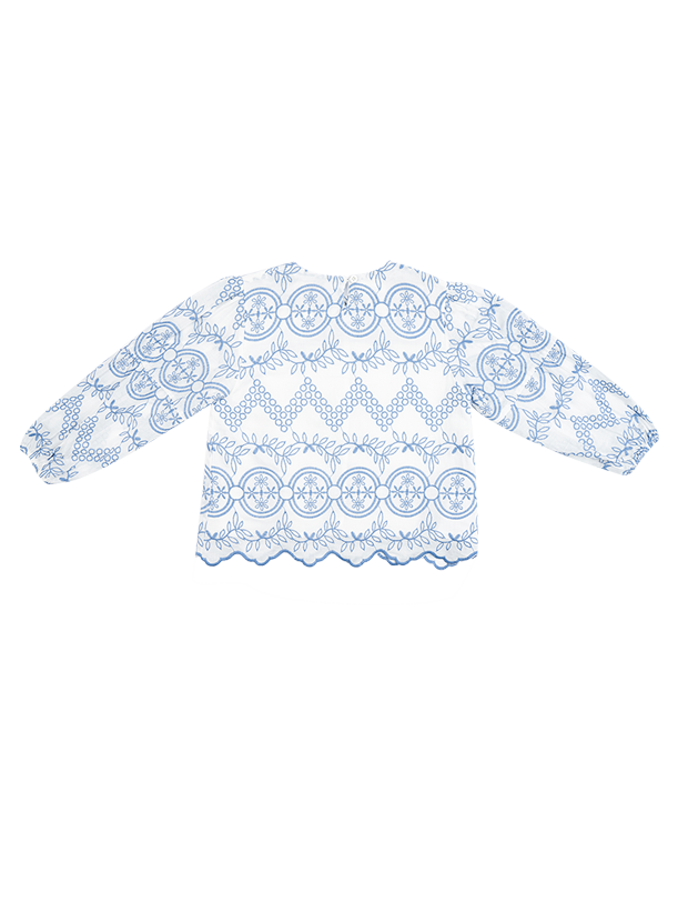 بلوز دخترانه مدل گل و برگ سنتی 2