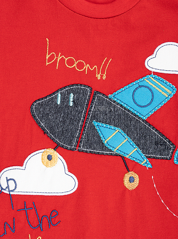 تیشرت و شلوارک پسرانه مدل هواپیما مهربان 6