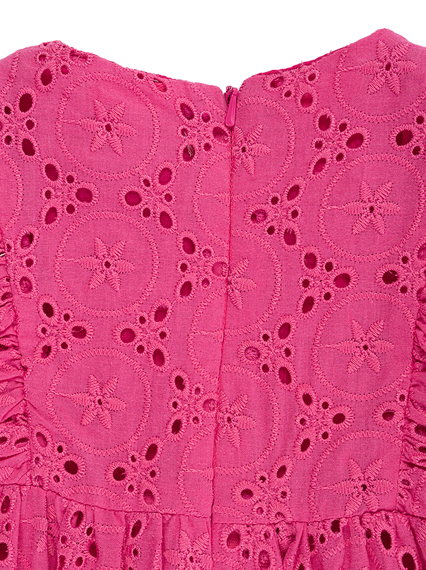 پیراهن دخترانه مدل سرخابی پریا 4