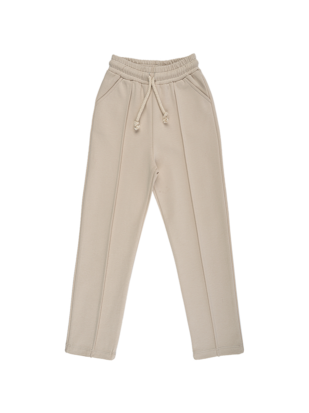 شلوار پسرانه مدل راسته خط دار کرم 1