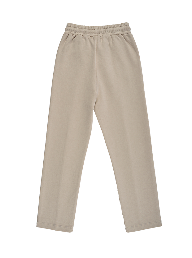 شلوار پسرانه مدل راسته خط دار کرم 3 2