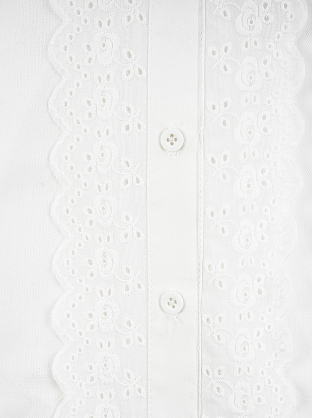 شومیز دخترانه مدل سفید الگانس 3