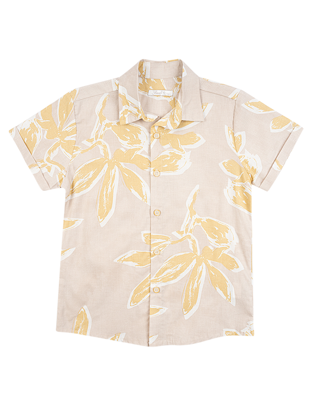 شومیز پسرانه مدل برگ های انتزاعی 1