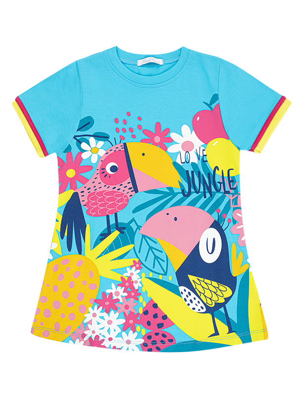 پیراهن دخترانه مدل جنگل استوایی 1