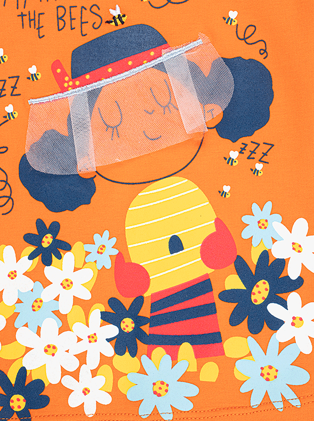 تیشرت و شلوارک دخترانه مدل کندوی عسل 7