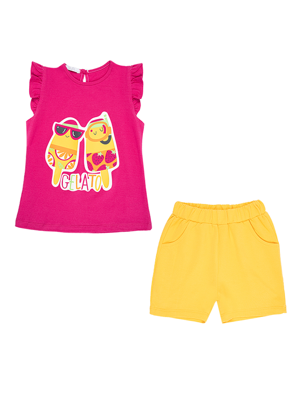 تاپ و شلوارک دخترانه مدل gelato 1