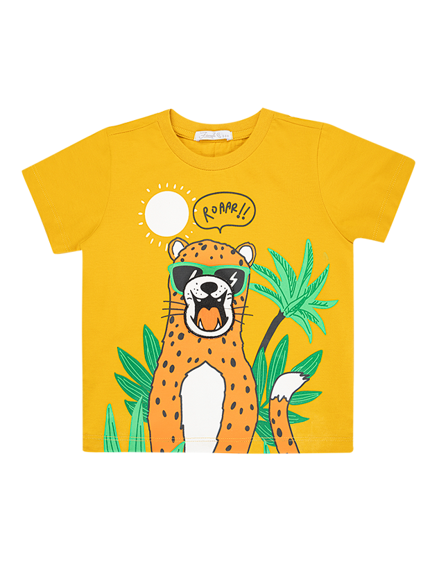 تیشرت و شلوارک پسرانه مدل پلنگ خوشحال 2