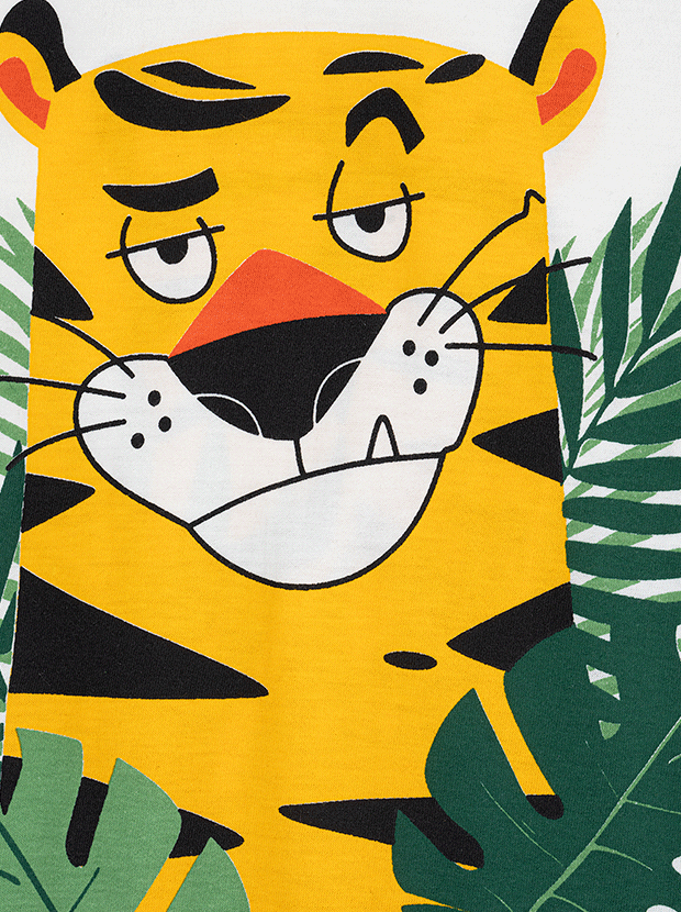 تیشرت و شلوارک پسرانه مدل ببر مغرور 6