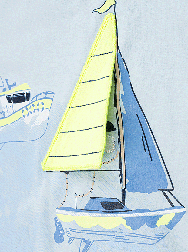 تیشرت وشلوارک پسرانه مدل قایق و بادبان 6