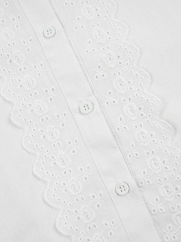 شومیز دخترانه مدل سفید الگانس 3 3