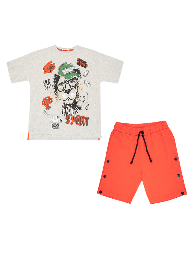 تیشرت و شلوارک پسرانه مدل lion coach 1