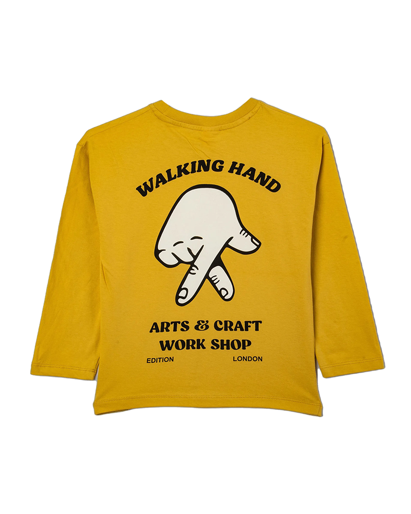 بلوزپسرانه مدل زرد Walking Hand 1