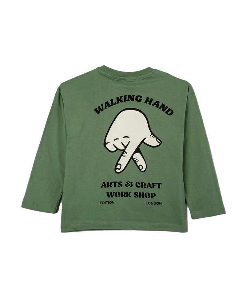 بلوزپسرانه مدل سبز Walking Hand 1