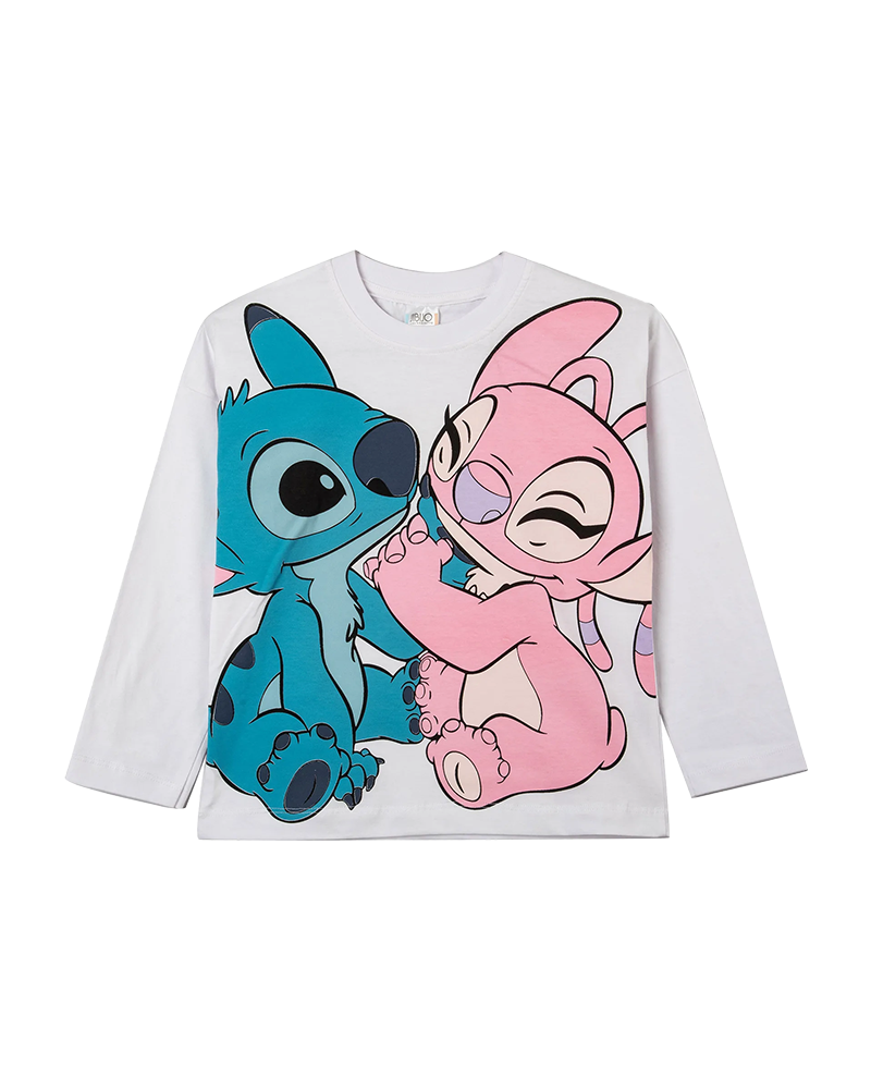 بلوز دخترانه مدل سفید Angel &amp; Stitch 2