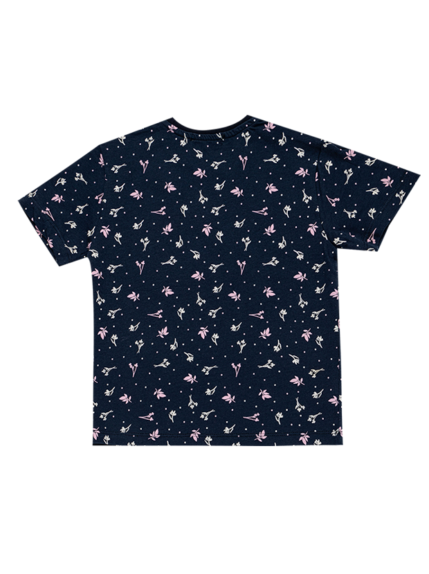 تیشرت و شلوارک دخترانه مدل گل سرمه ای  3