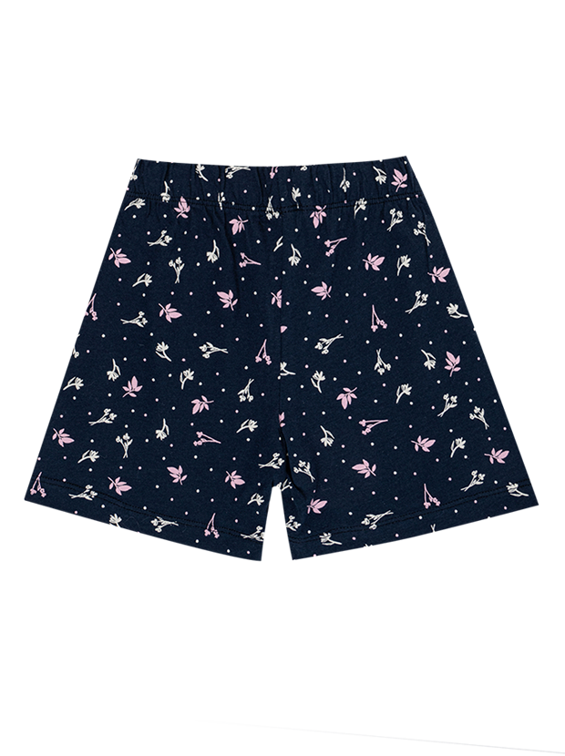 تیشرت و شلوارک دخترانه مدل گل سرمه ای  5