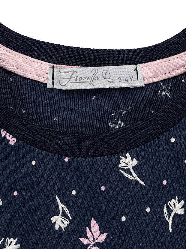 تیشرت و شلوارک دخترانه مدل گل سرمه ای  6