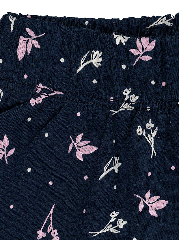 تیشرت و شلوارک دخترانه مدل گل سرمه ای  7