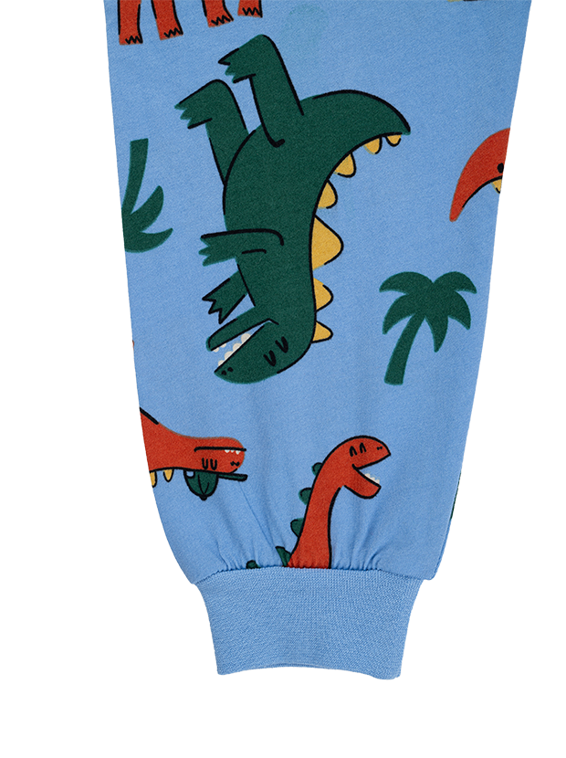 بلوز و شلوار پسرانه مدل دایناسور آبی  4