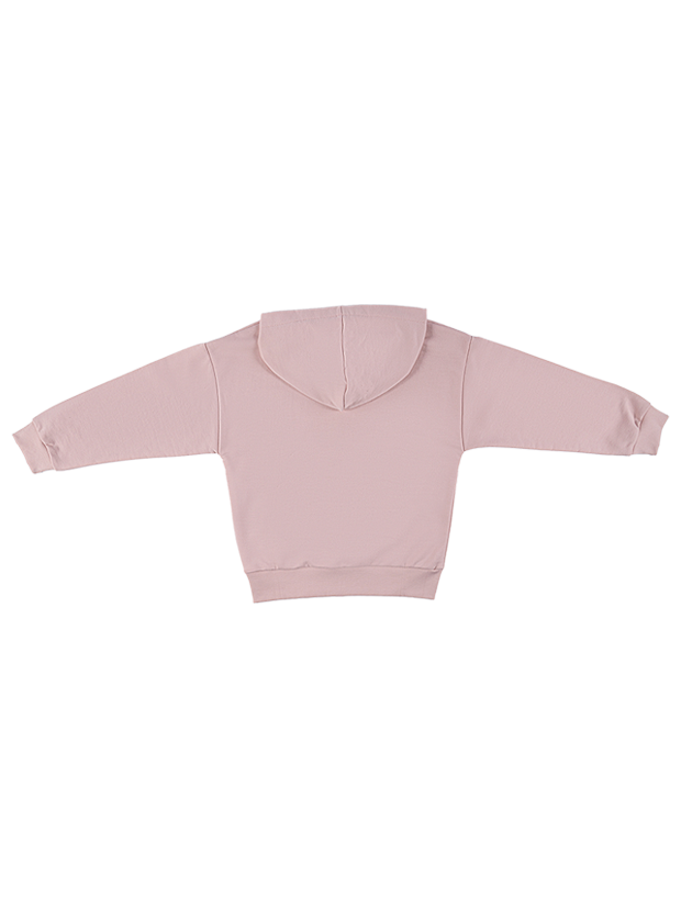 هودی دخترانه مدل استیچ گلبهی 3