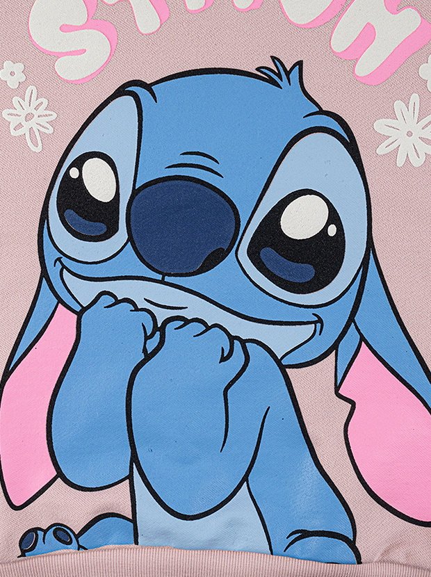 هودی دخترانه مدل استیچ گلبهی 4