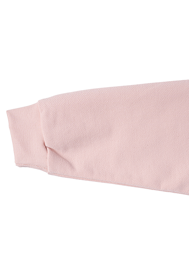 هودی دخترانه مدل استیچ گلبهی 1