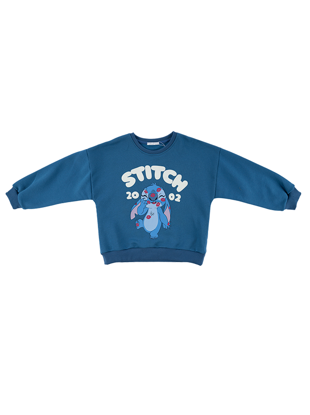 بلوز دخترانه مدل استیچ آبی  1