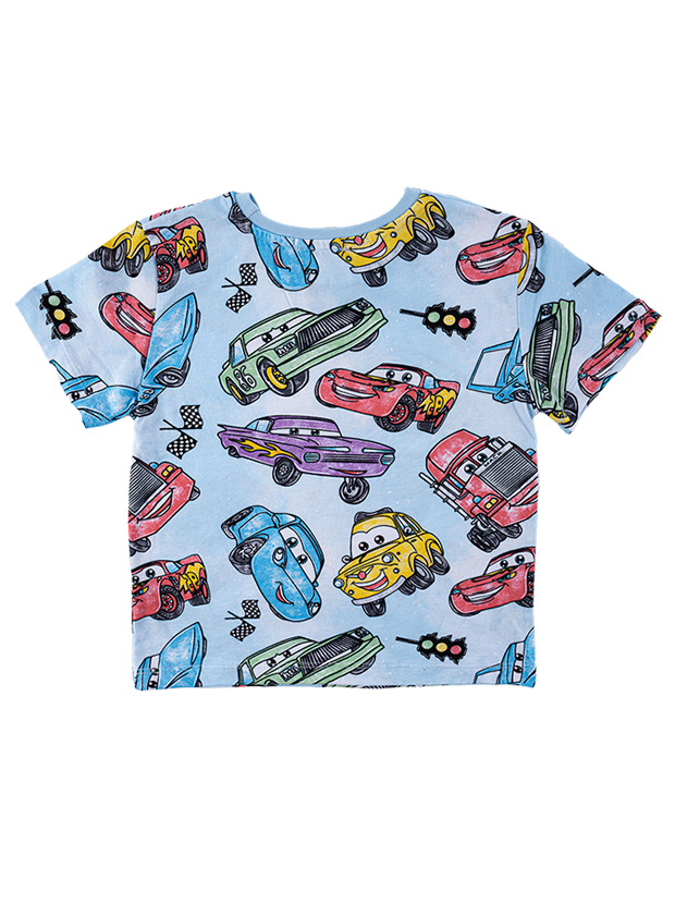 تیشرت و شلوار پسرانه مدل ماشین آبی 3