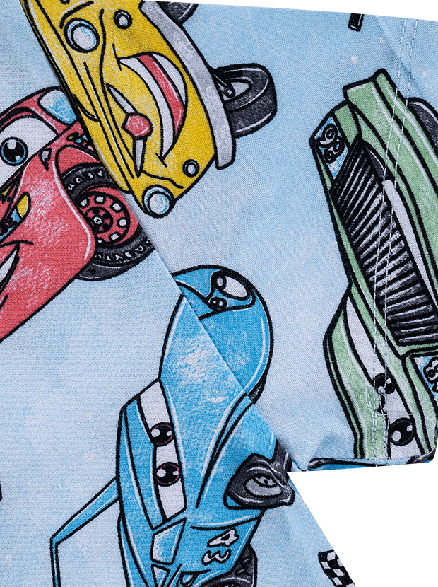 تیشرت و شلوار پسرانه مدل ماشین آبی 4