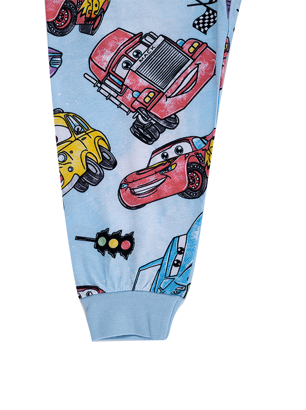 تیشرت و شلوار پسرانه مدل ماشین آبی 7