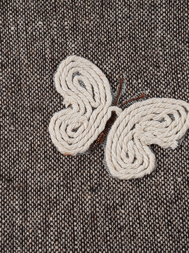 سه تیکه دخترانه مدل پروانه قهوه ای 7