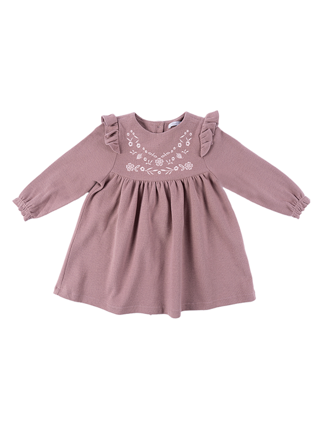 پیراهن دخترانه مدل نیلوفر صورتی 1