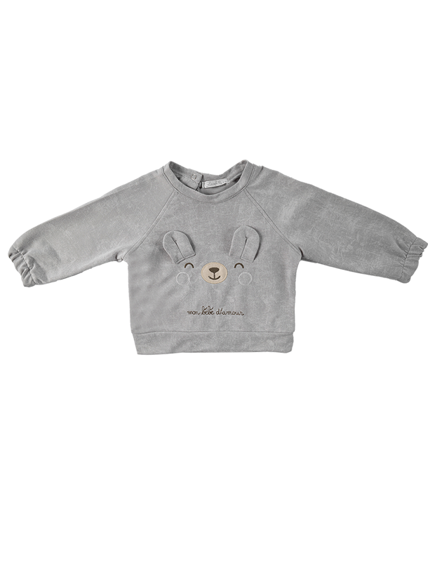 بلوز و شلوار پسرانه مدل خرگوش طوسی 8