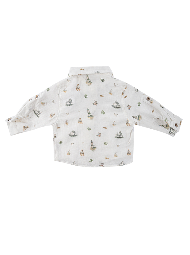 شومیز و شلوار پسرانه مدل کشتی سبز 8