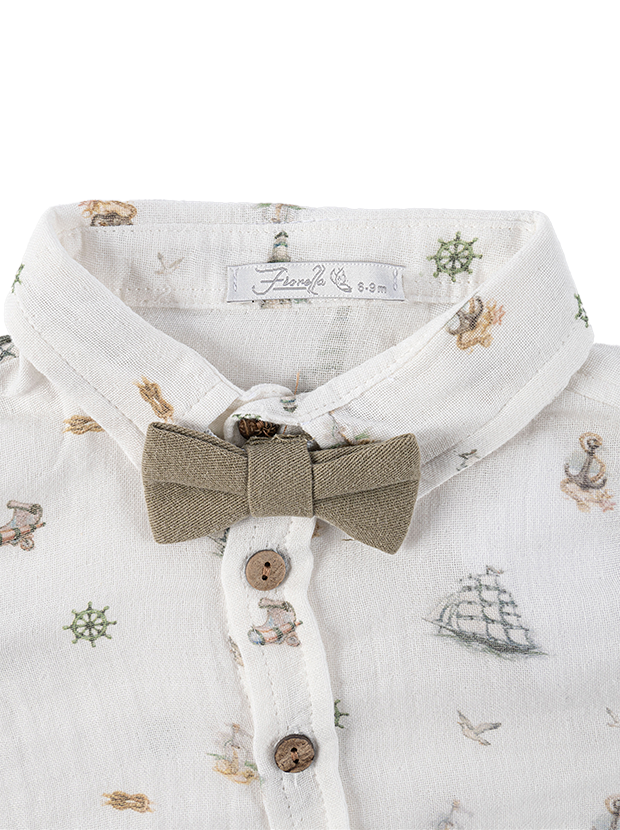 شومیز و شلوار پسرانه مدل کشتی سبز 6