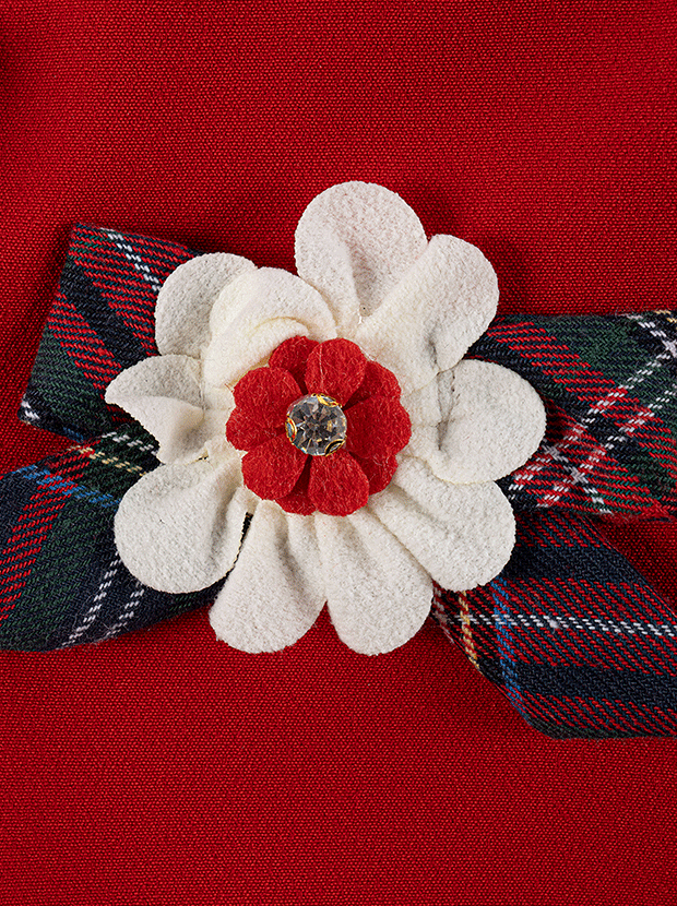 سه تیکه دخترانه مدل گل قرمز 9