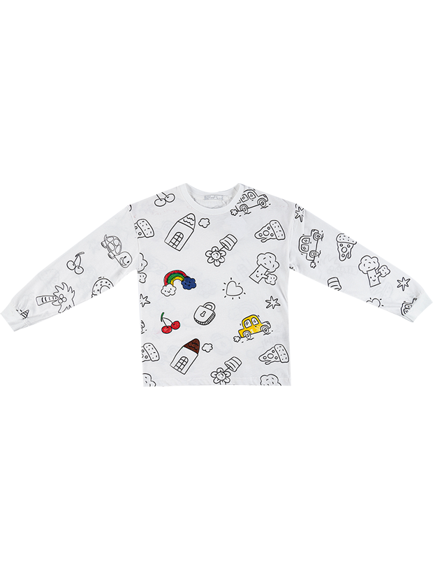 بلوز و شلوار پسرانه مدل سفید و مشکی 2