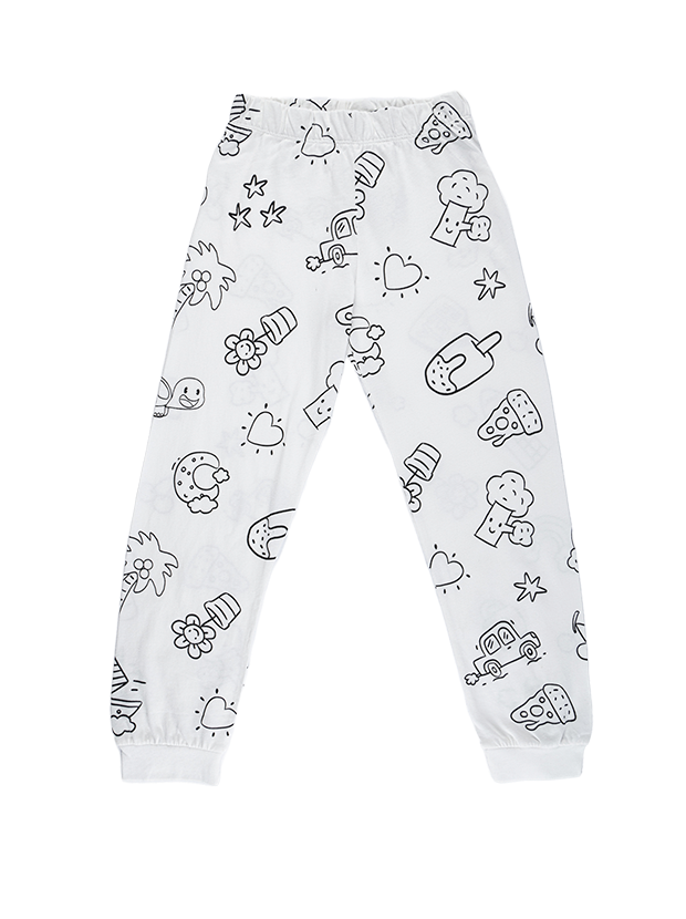 بلوز و شلوار پسرانه مدل سفید و مشکی 4